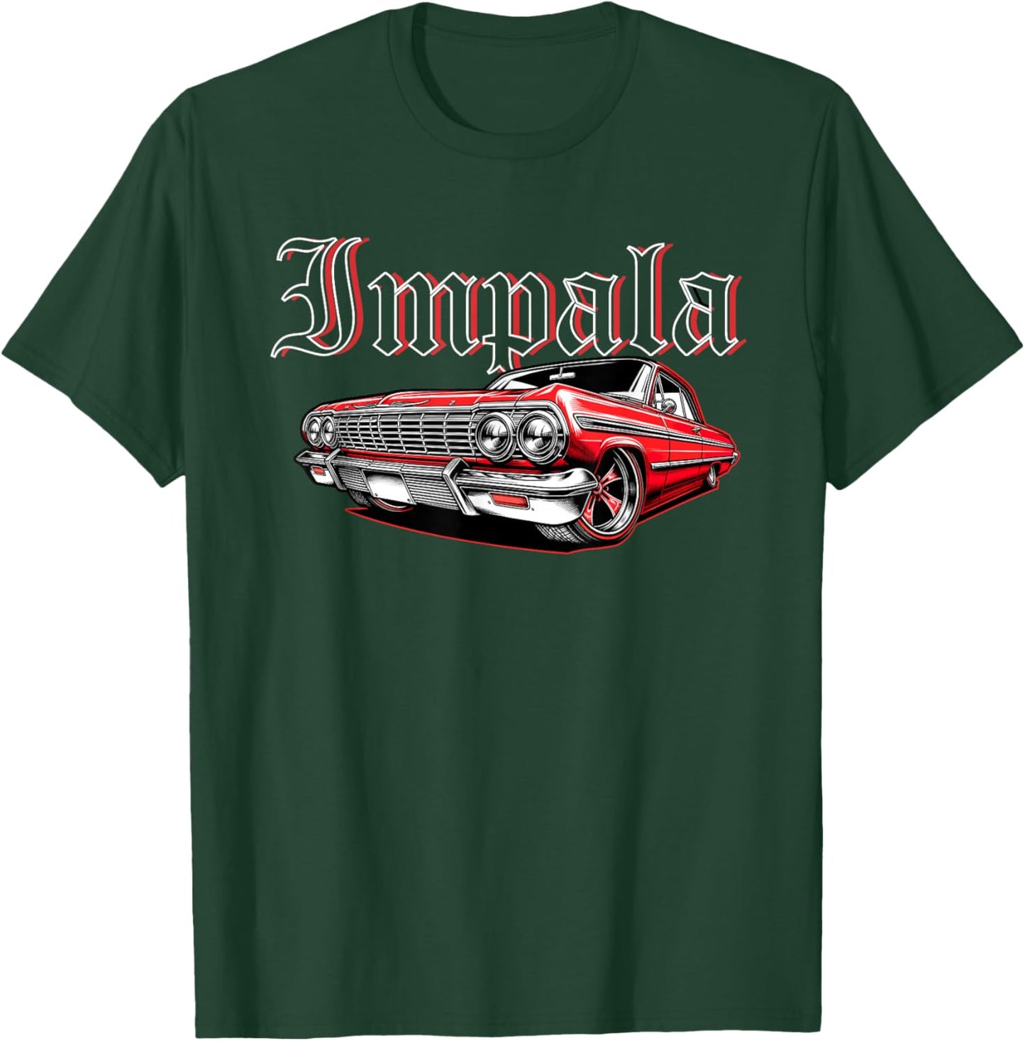 Old School Impala Muscle Car Hot Rod Vintage Classic Car T-Shirt - T-Shirt | Forest