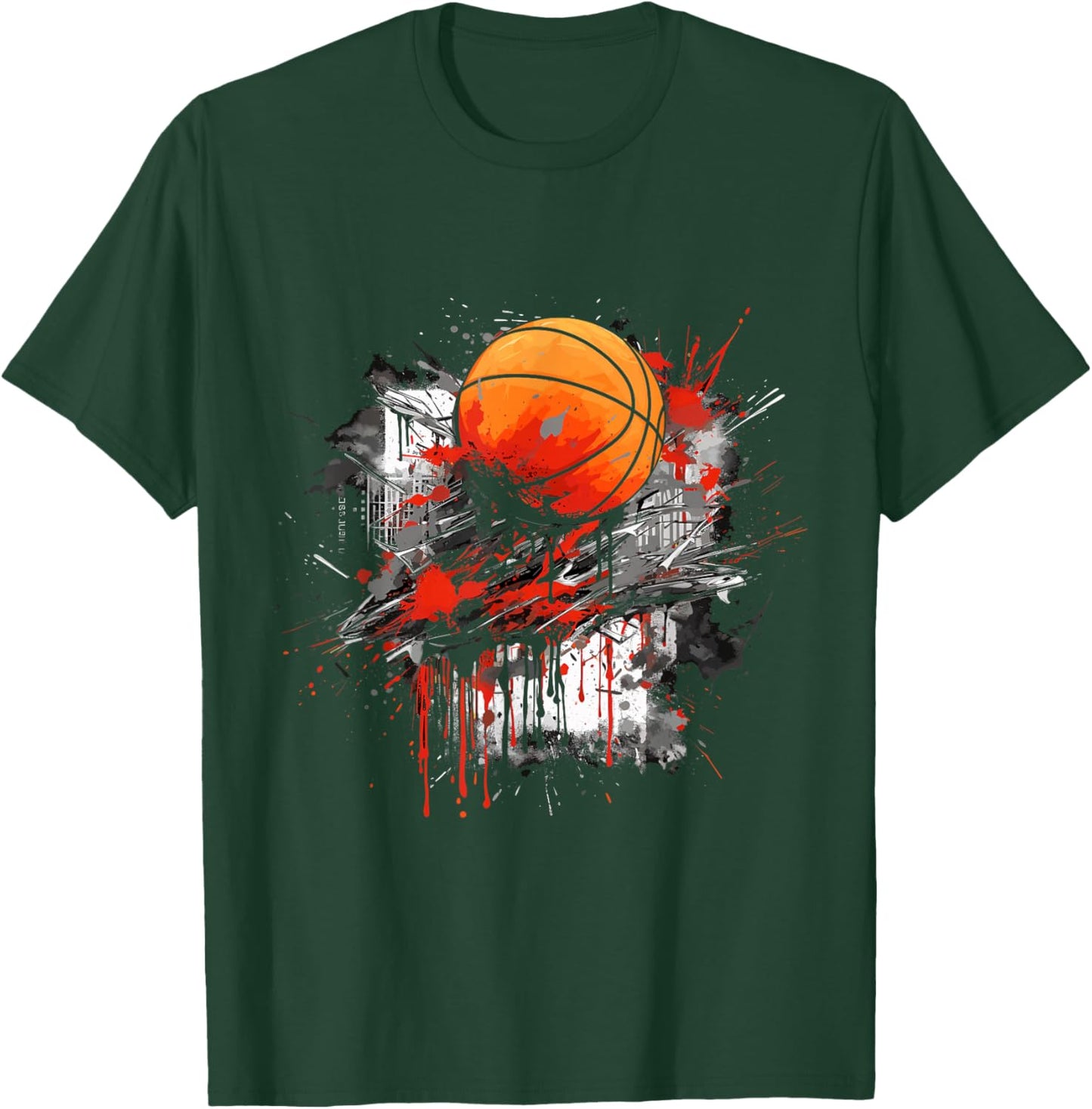 Graffiti Basketball Graphic Street Art Wall Art Jersey Cool T-Shirt - T-Shirt | Forest