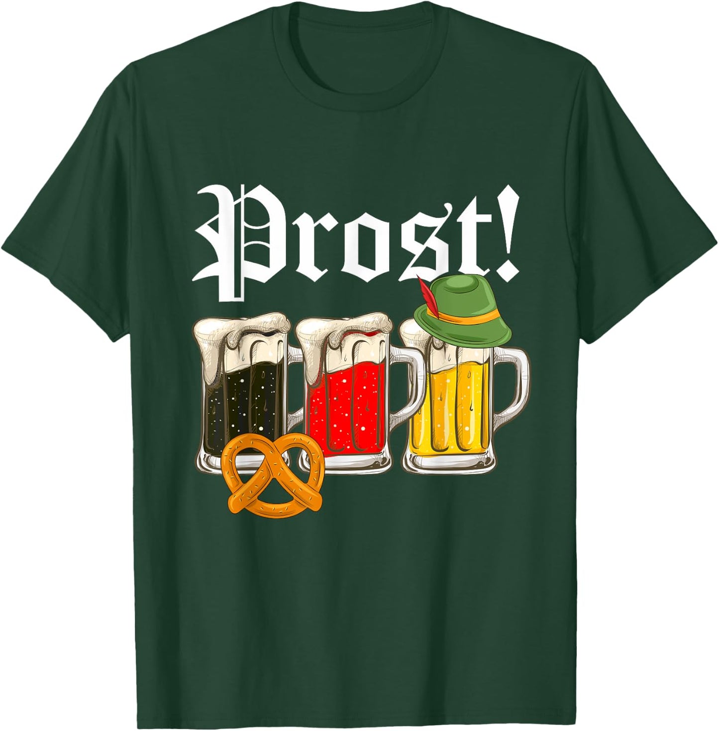 Cheers Beer Pretzel Lover Oktoberfest Festival 2019 Drinking T-Shirt - T-Shirt | Forest