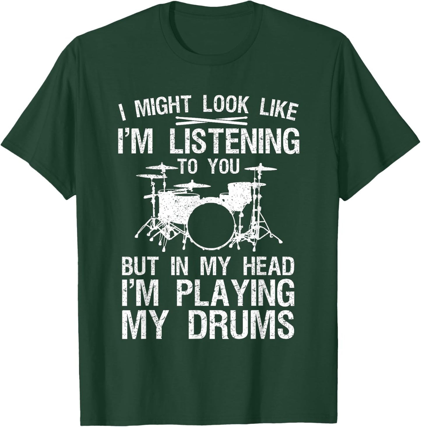 Funny Drummer Design Women Drumline Drumming Drummer T-Shirt - T-Shirt | Forest