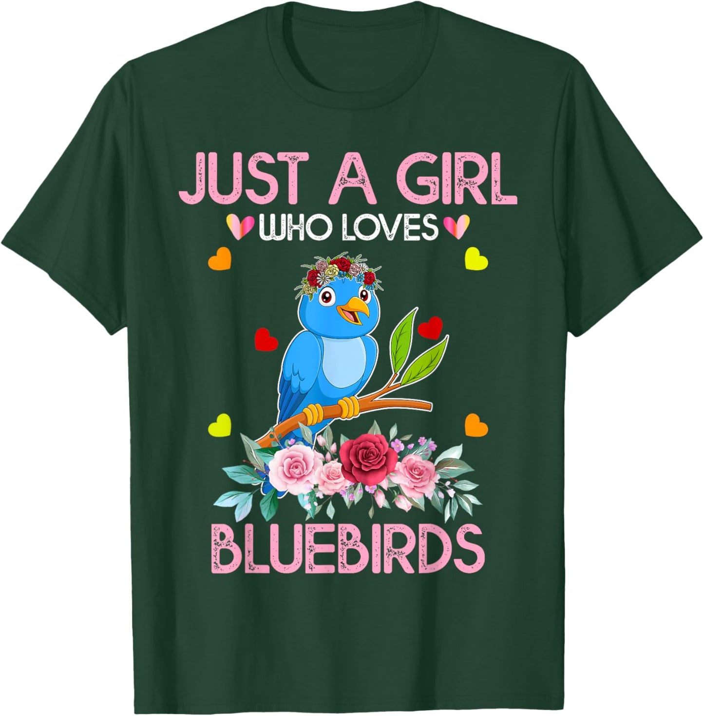 Bluebird Kids, Just A Girl Who Loves Bluebirds T-Shirt - T-Shirt | Forest