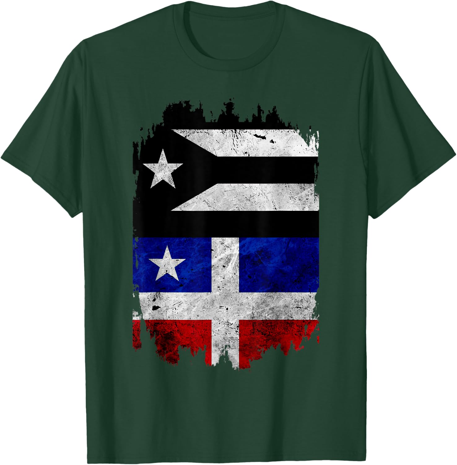Puerto Rico Resiste Black Protest Flag Grito de Lares Flag T-Shirt - T-Shirt | Forest