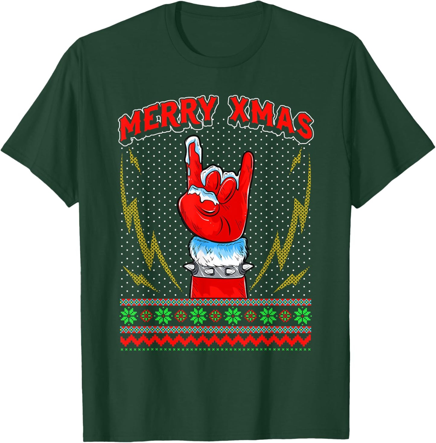Heavy Metal and Rock Ugly Christmas Sweater Gift T-Shirt - T-Shirt | Forest