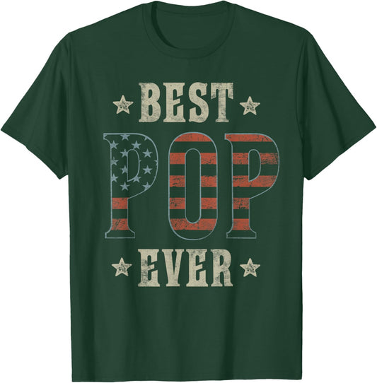 Best Pop Ever Patriotic American Flag Design Pop T-Shirt - T-Shirt | Forest