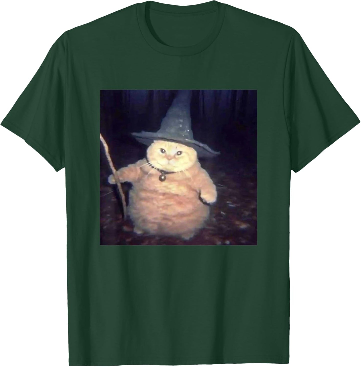 Vintage Witch Cat Peekaboo Halloween Funny Cat Meme Weird T-Shirt - T-Shirt | Forest