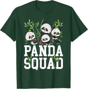 Cute Panda Family Graphic Panda Squad T-Shirt - T-Shirt | Forest