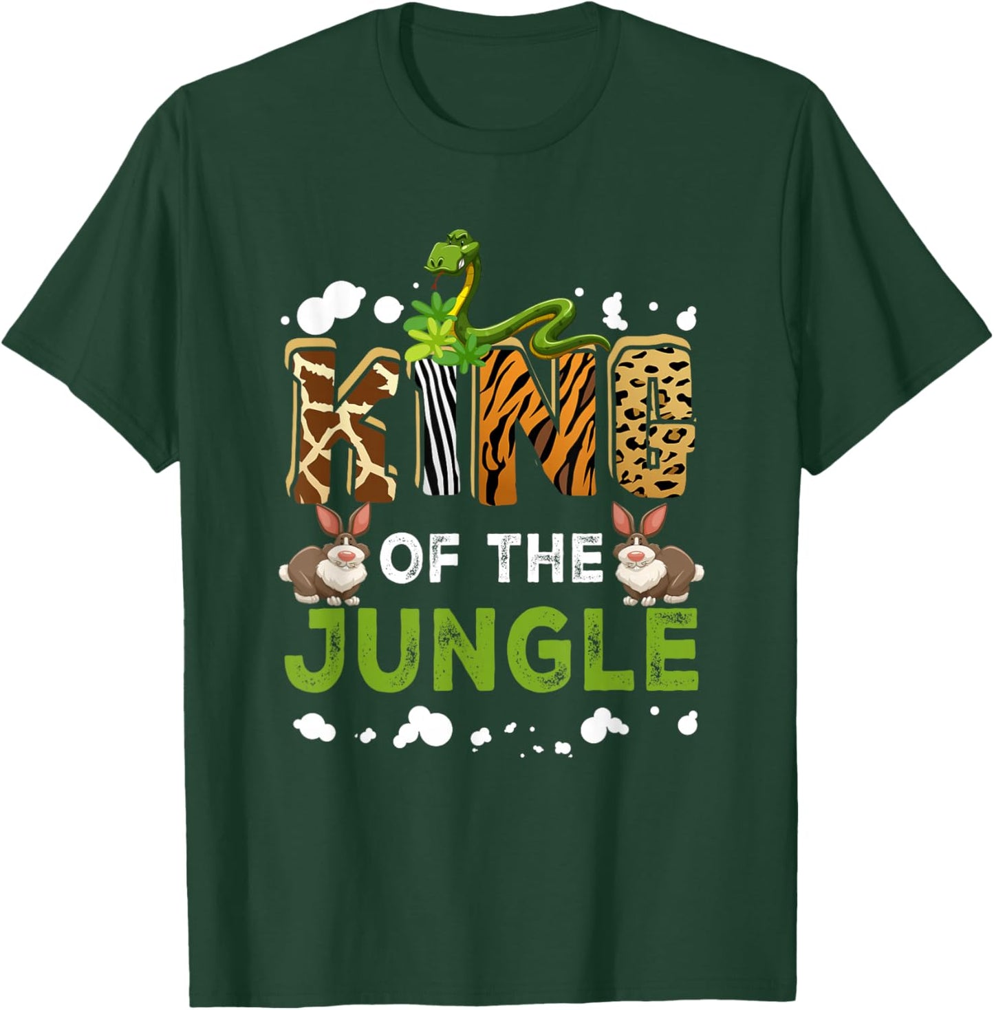 King Of The Jungle Zoo Safari Squad Family Birthday Party T-Shirt - T-Shirt | Forest