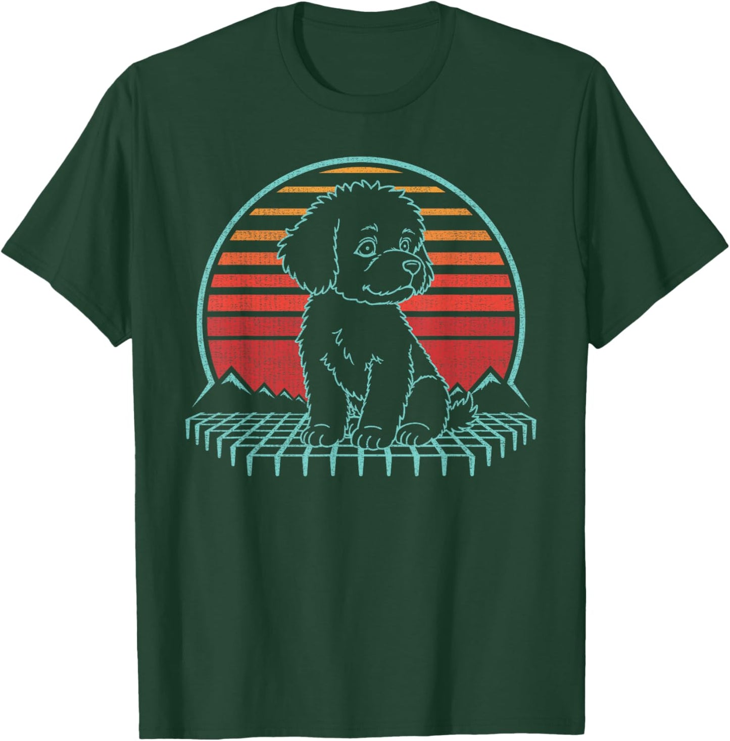 Bichon Frise Lover Dog Owner Retro Vintage 80s T-Shirt - T-Shirt | Forest