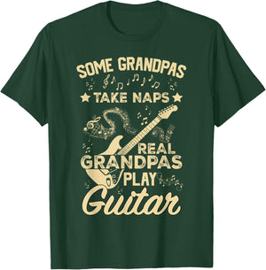 Some Grandpas Take Naps Real Grandpas Play Guitar T-Shirt - T-Shirt | Forest