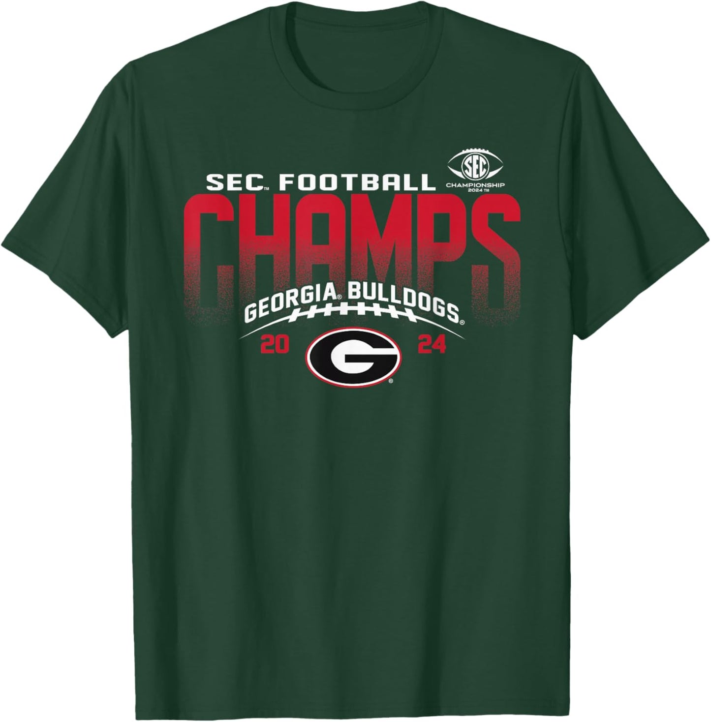 Elite Authentics Georgia Bulldogs -Adults/ -Kids SEC Champs 2024 Black Cotton/Polyester Blend Short Sleeve T-Shirt - T-Shirt | Forest
