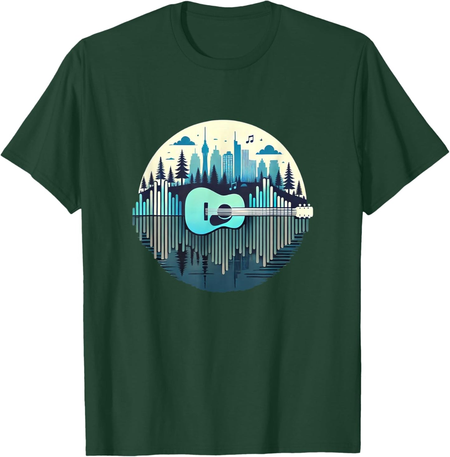 guitar man gift guitarist , Black, S T-Shirt - T-Shirt | Forest