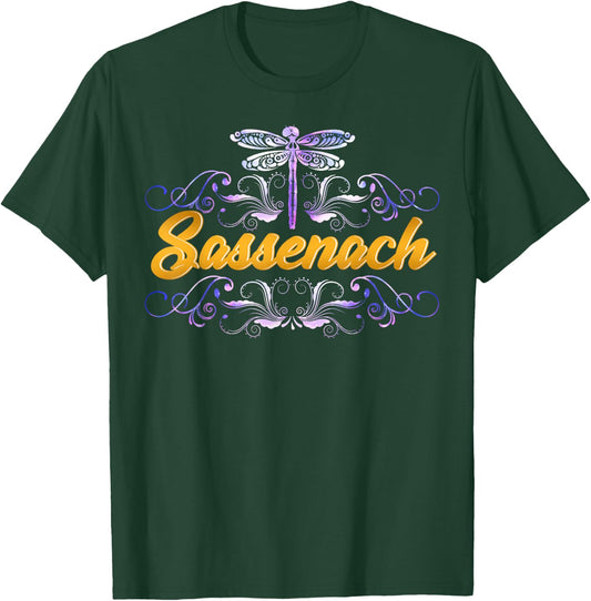 Sassenach Outlander Gaelic Dragonfly Men and Women T-Shirt - T-Shirt | Forest