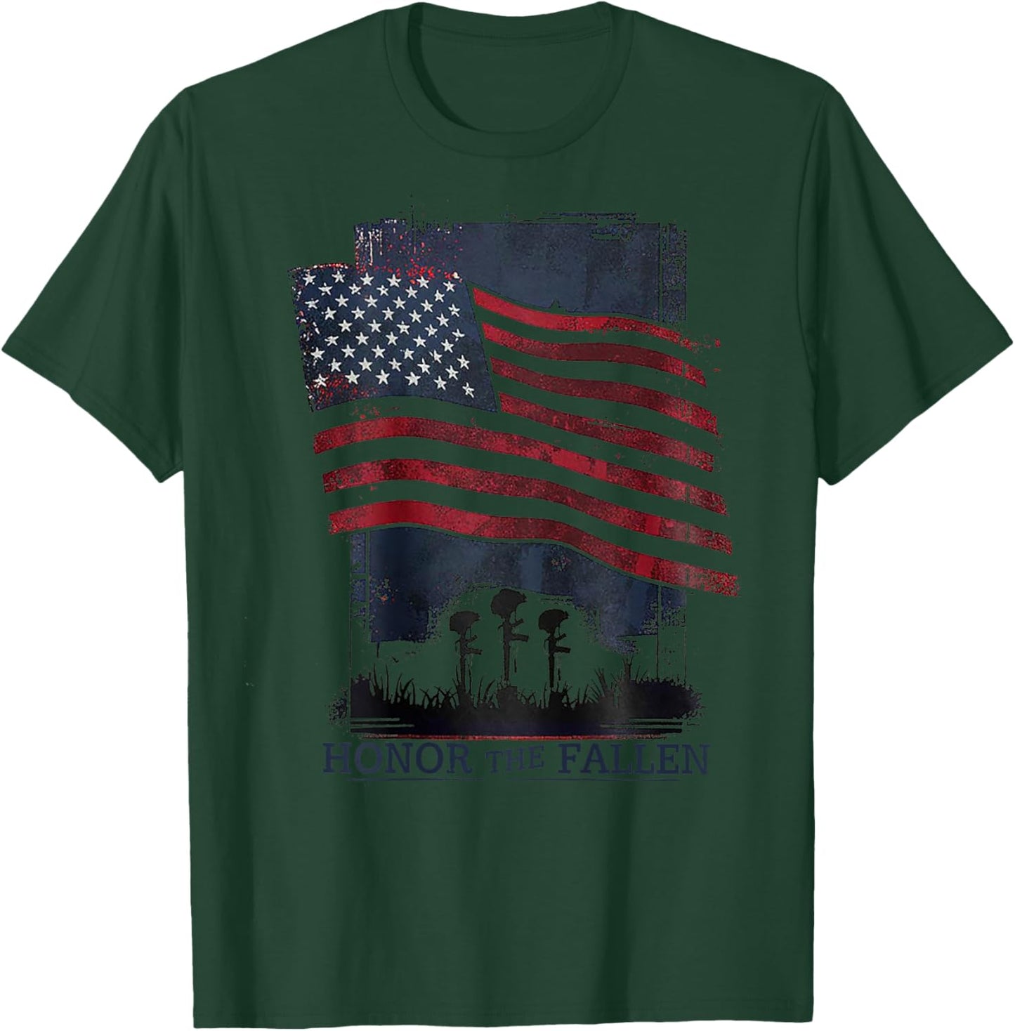 Honor The Fallen (on back) T-Shirt - T-Shirt | Forest