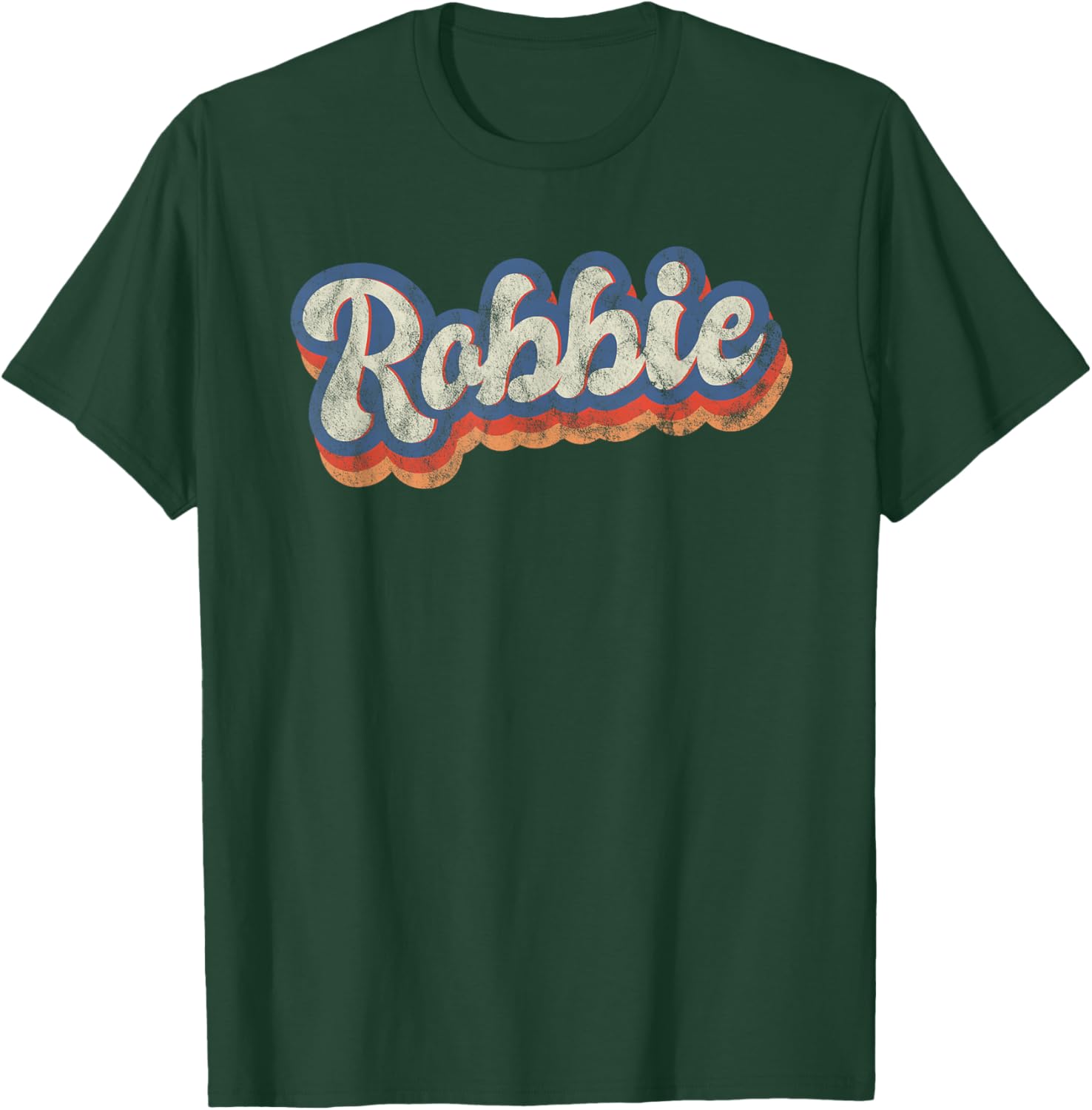 Robbie Personalisiertes Namensshirt Custom Lettering 70er Jahre T-Shirt - T-Shirt | Forest