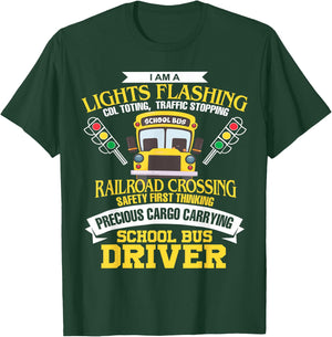 Im A School Bus Driver School Bus Driver Men Women Kids Gift T-Shirt - T-Shirt | Forest
