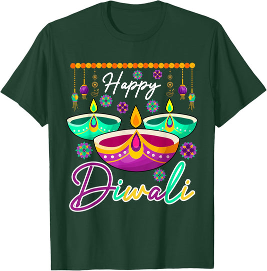Happy Diwali Funny Festival Proud Indian Matching Family T-Shirt - T-Shirt | Forest