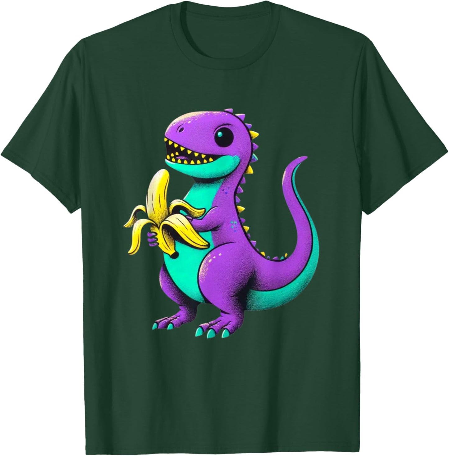 Funny Thesaurus Dinosaur eating a banana T-Shirt - T-Shirt | Forest