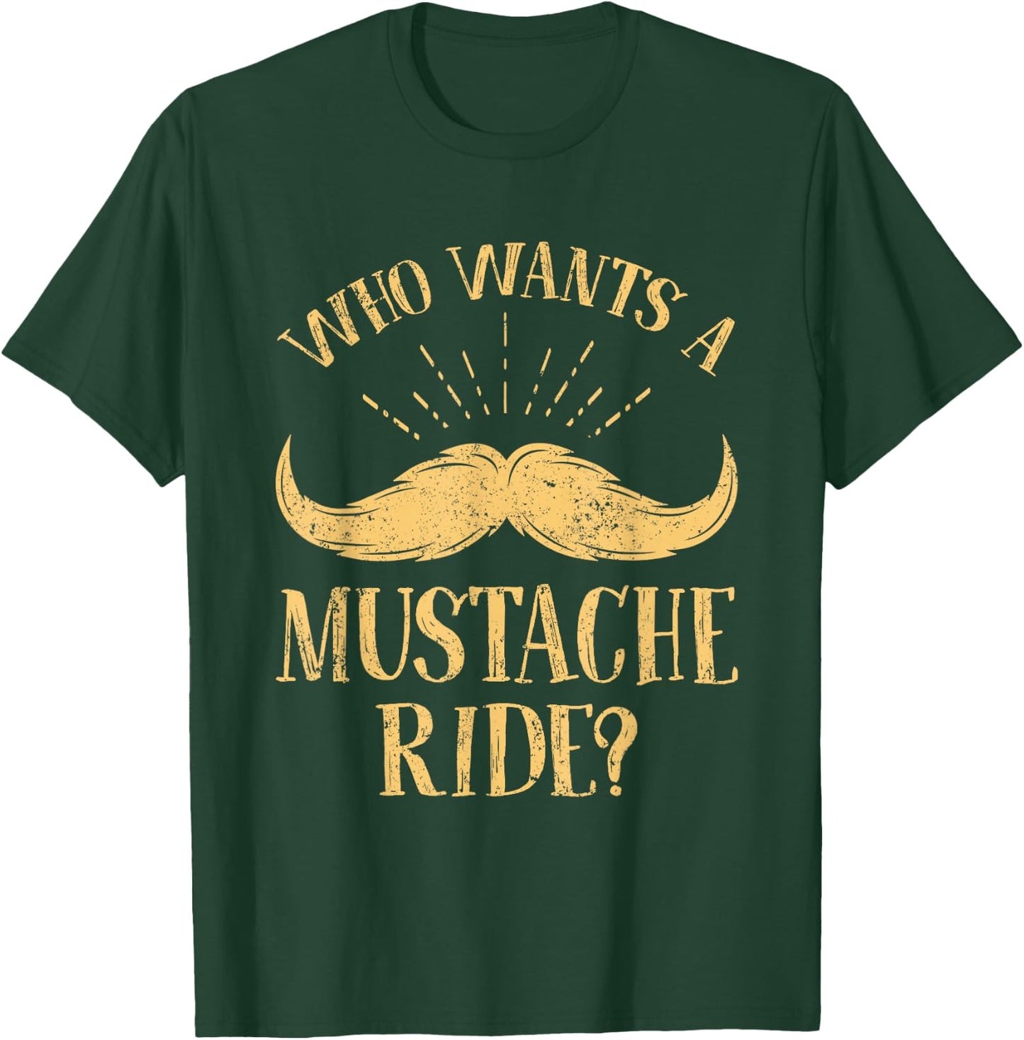 Who Wants A Mustache Ride Shirt Funny Police Trooper T-Shirt - T-Shirt | Forest