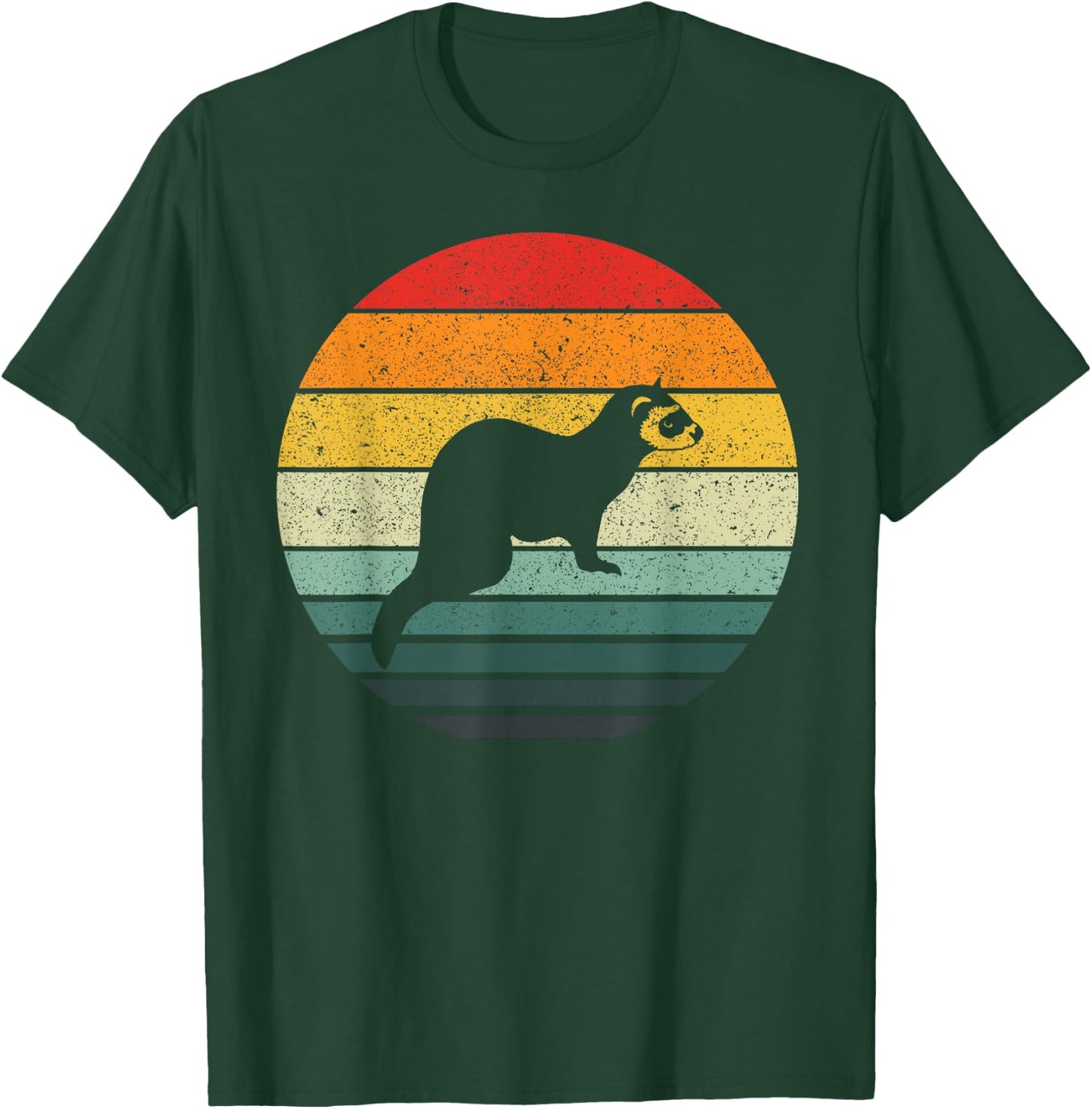 Vintage Ferret Retro T-Shirt - T-Shirt | Forest