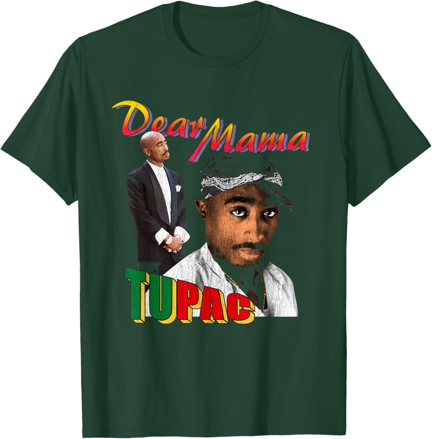 Official Tupac Dear Mama Photos T-Shirt - T-Shirt | Forest