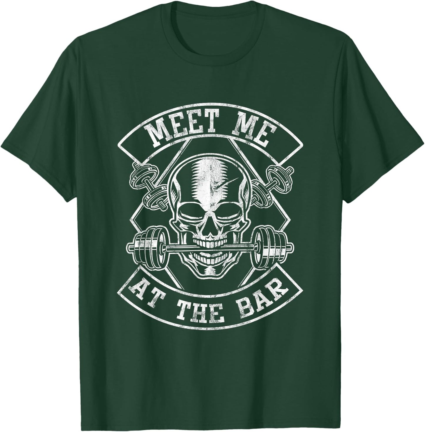 Weightlifting Bodybuilding Meet Me At The Bar Powerlifting T-Shirt - T-Shirt | Forest