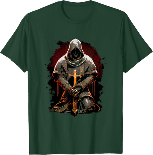 Knights Templar Christian God Warrior Crusader Gift T-Shirt - T-Shirt | Forest
