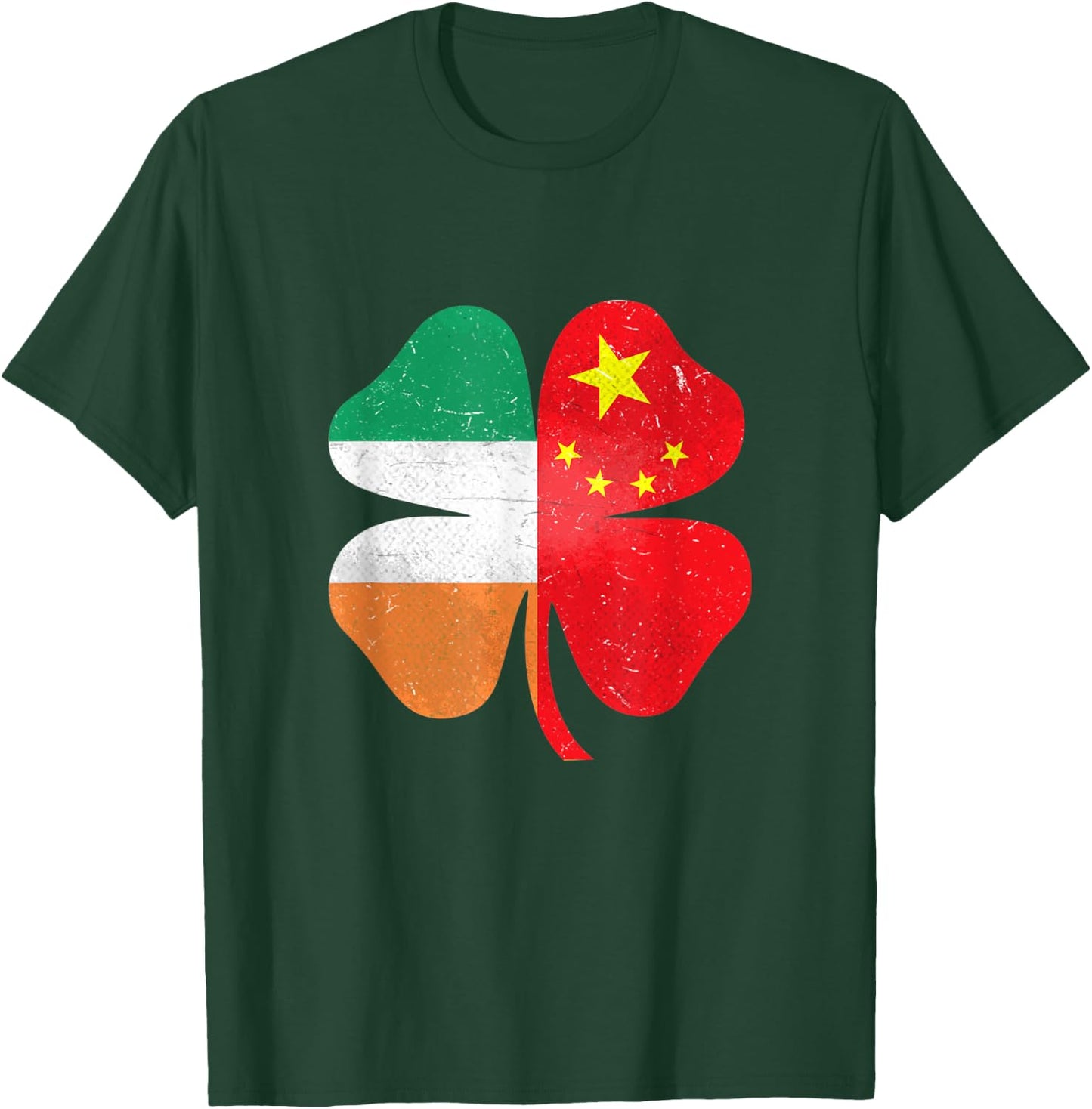 Chinese Irish Shamrock China Ireland St. Patrick's Day T-Shirt - T-Shirt | Forest