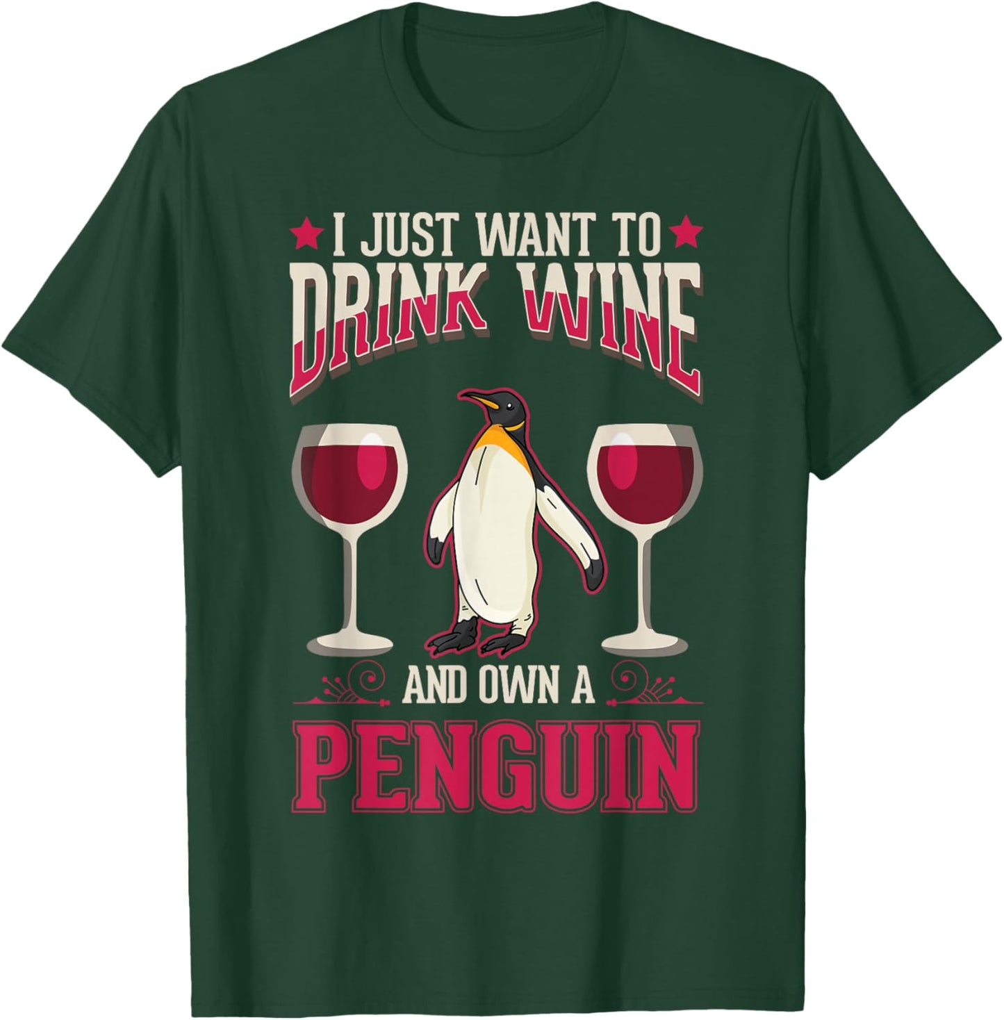 Penguins And Wine T-Shirt - T-Shirt | Forest
