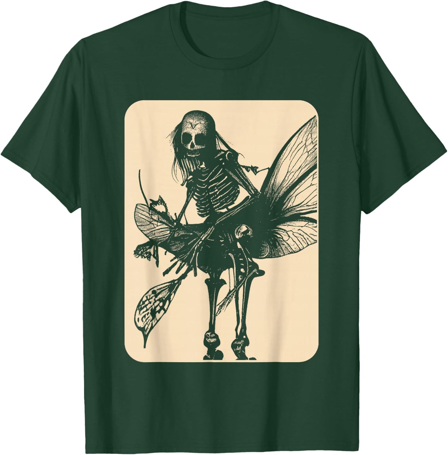 Dark Art Fairycore Butterfly Skeleton T-Shirt - T-Shirt | Forest