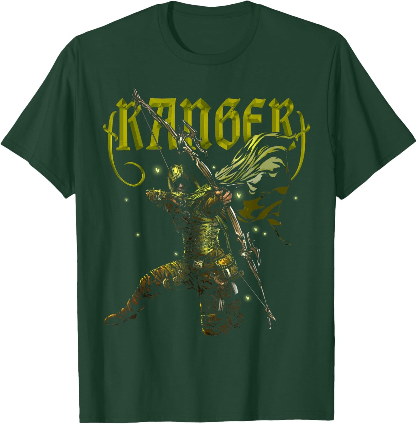 Ranger Archer Hunter Fantasy Tabletop RPG Roleplaying Gamers T-Shirt - T-Shirt | Forest
