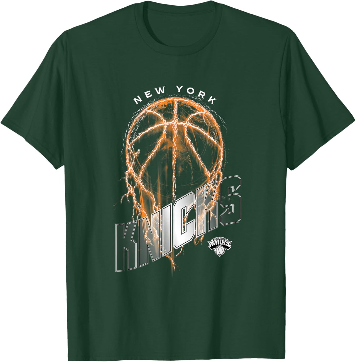 NBA New York Knicks Lightning Bolt Basketball Logo T-Shirt - T-Shirt | Forest