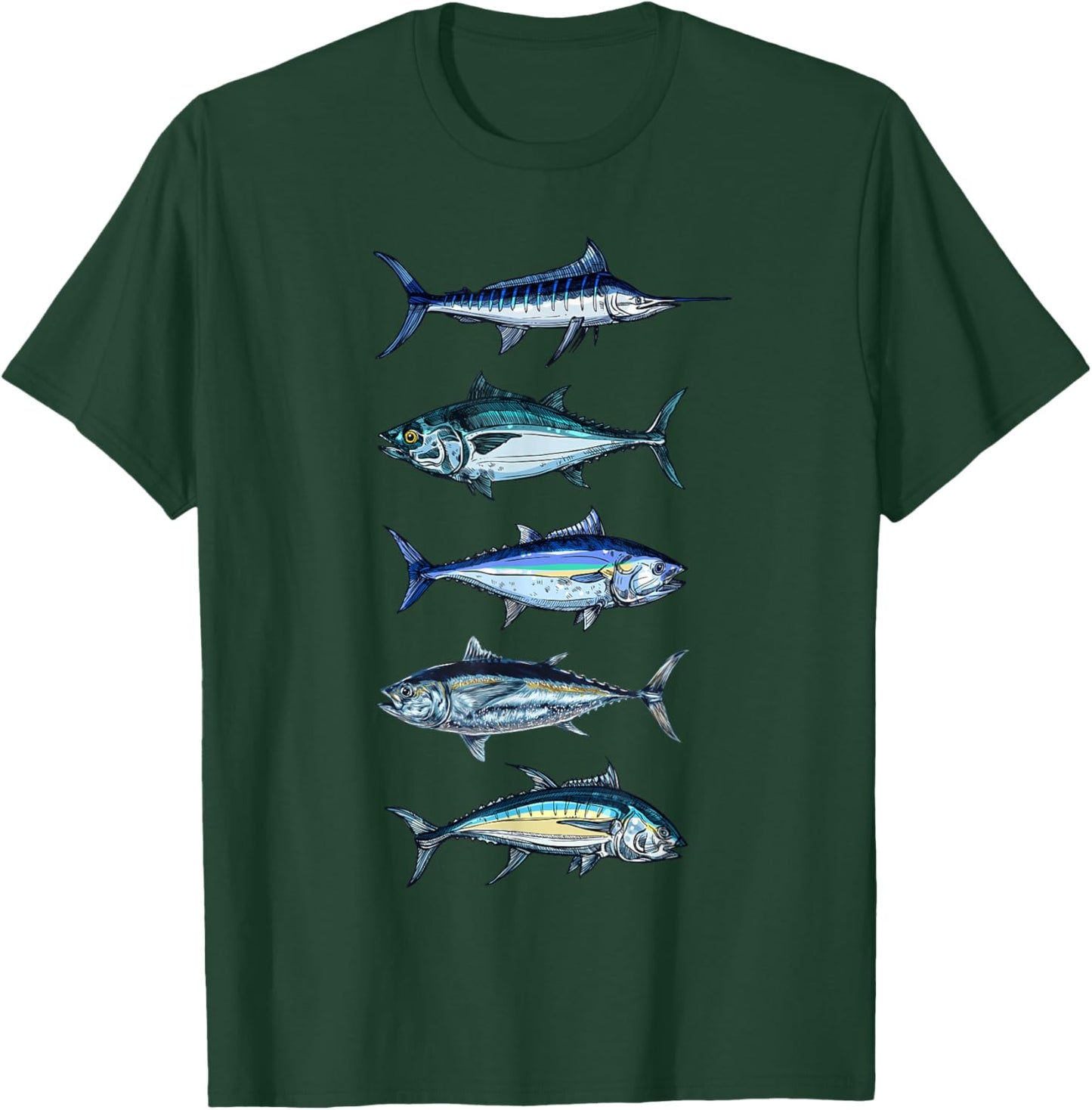 Saltwater fish species swordfish fishing camping hunting T-Shirt - T-Shirt | Forest