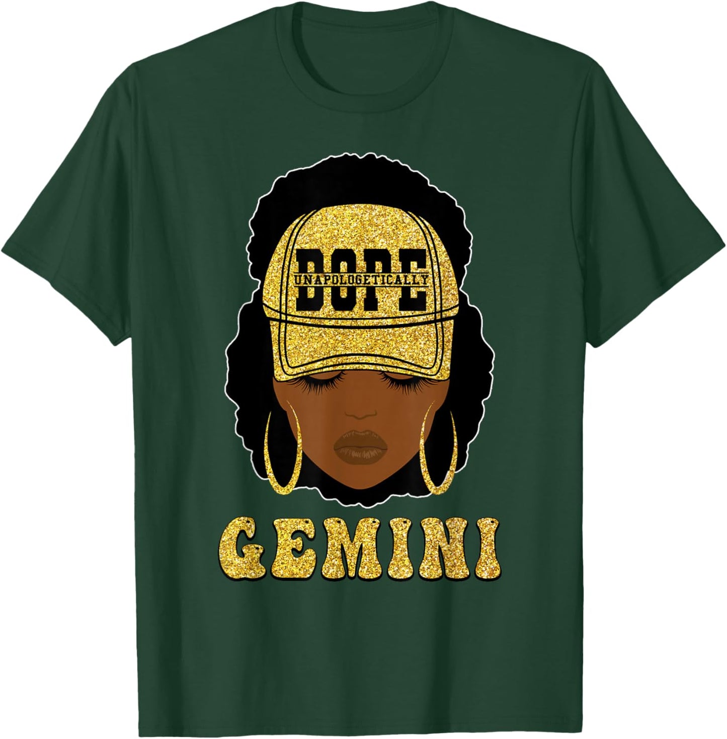 Unapologetically Dope Gemini Queen Black Women Zodiac T-Shirt - T-Shirt | Forest