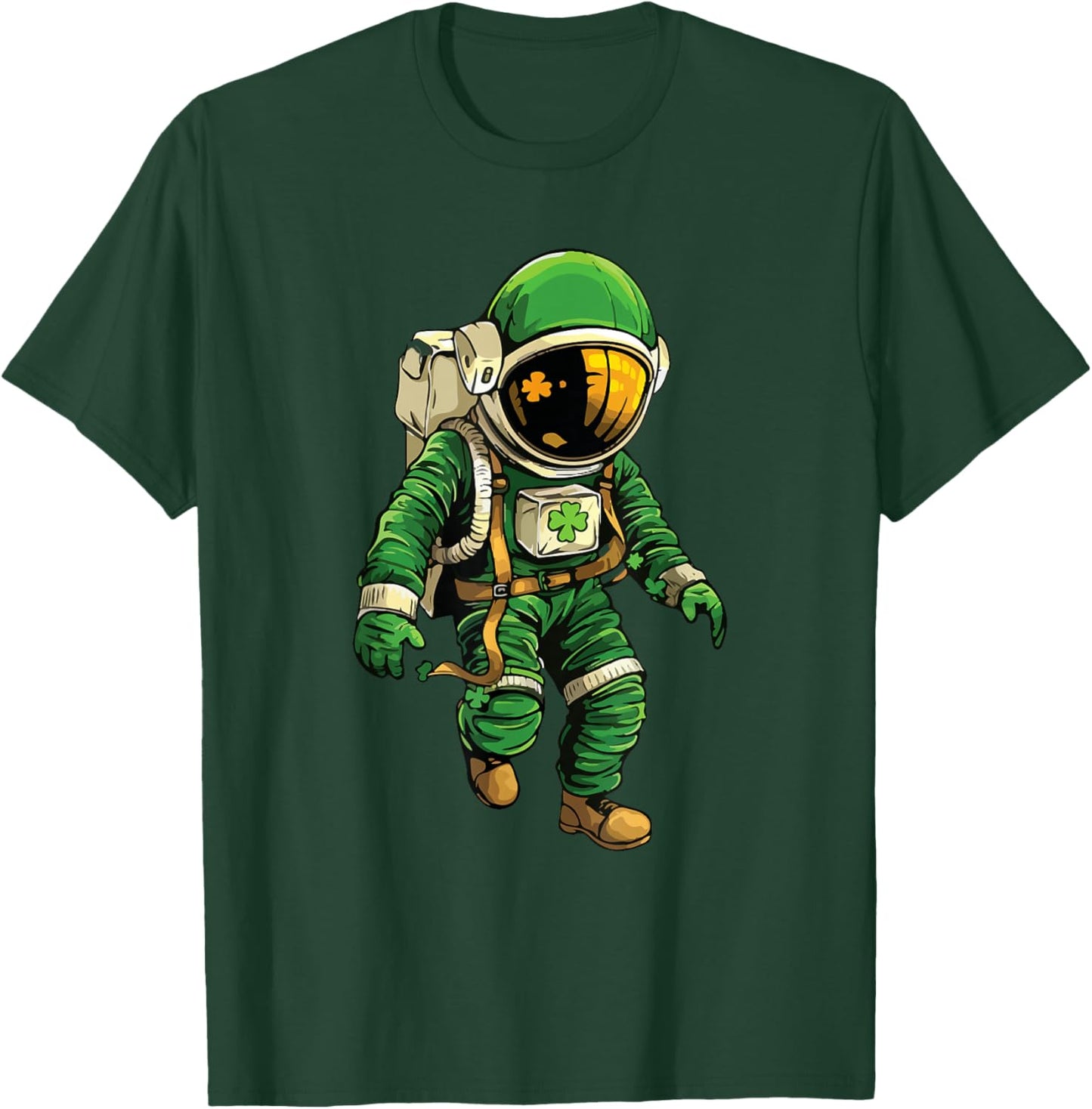 Astronaut St Patrick's Day Irish Space Leprechaun T-Shirt - T-Shirt | Forest