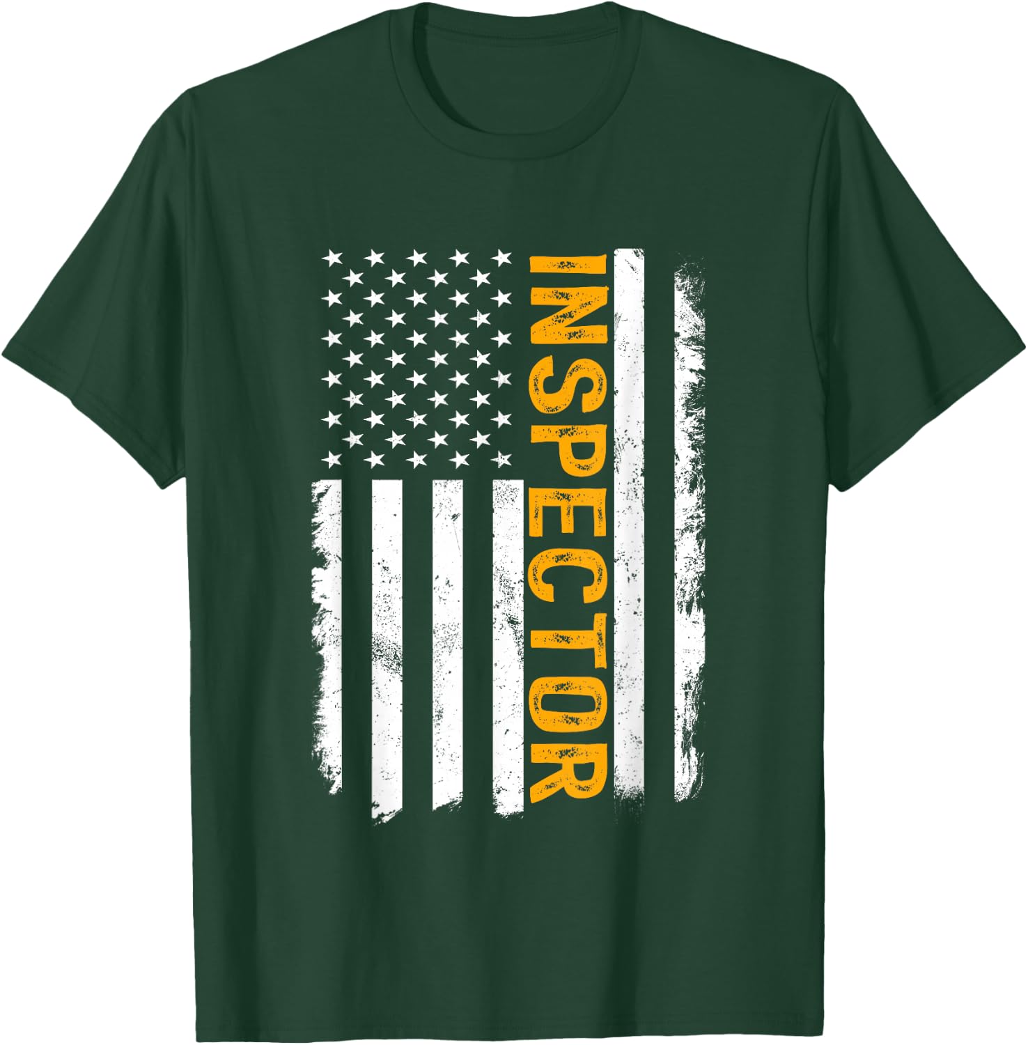 Inspector Job, American Flag Inspectors Career T-Shirt - T-Shirt | Forest
