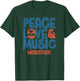 Woodstock Peace Love and Music T-Shirt - T-Shirt | Forest