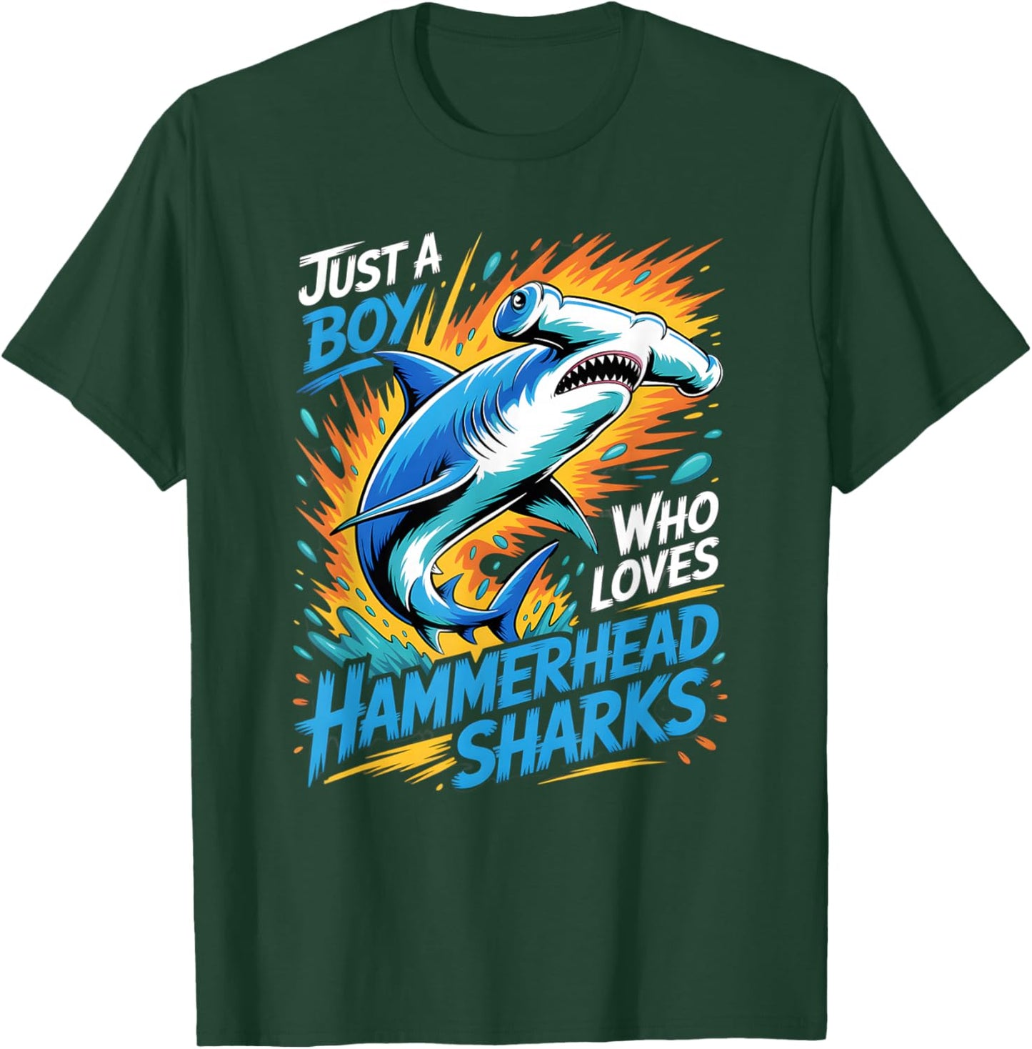 Boys Hammerhead Shark T-Shirt - T-Shirt | Forest