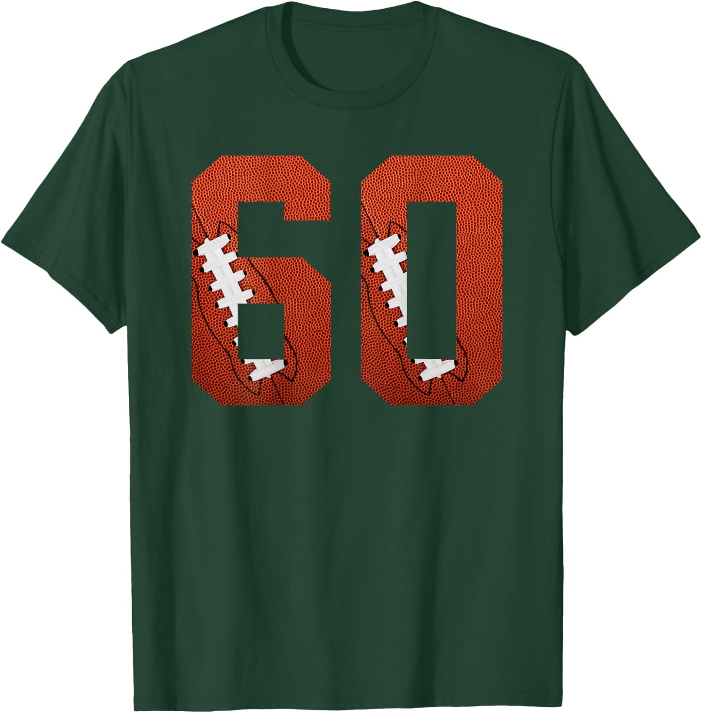 Number 60 BACKSIDE - American Football Jersey Numbered T-Shirt - T-Shirt | Forest