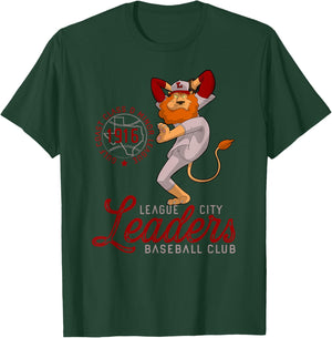 League City Leaders Retro Minor League Baseball Team T-Shirt - T-Shirt | Forest
