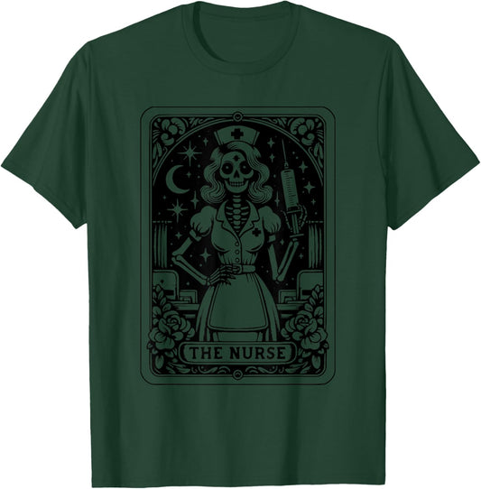 Tarot Card Nurse Doctor Skeleton Tarot Cards T-Shirt - T-Shirt | Forest
