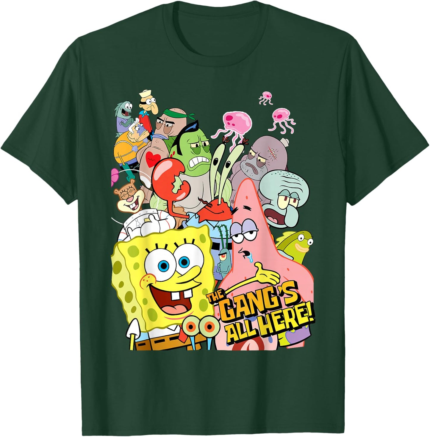 SpongeBob SquarePants The Gangs All Here! T-Shirt - T-Shirt | Forest