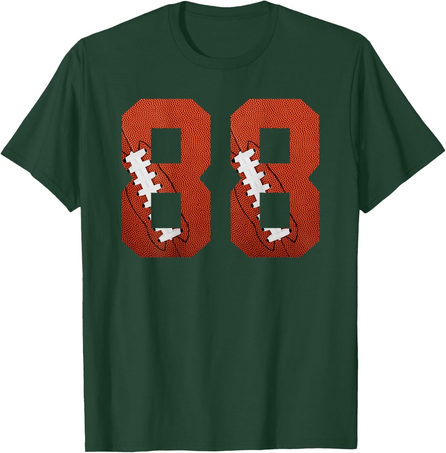 Number 88 BACKSIDE - American Football Jersey Numbered T-Shirt - T-Shirt | Forest