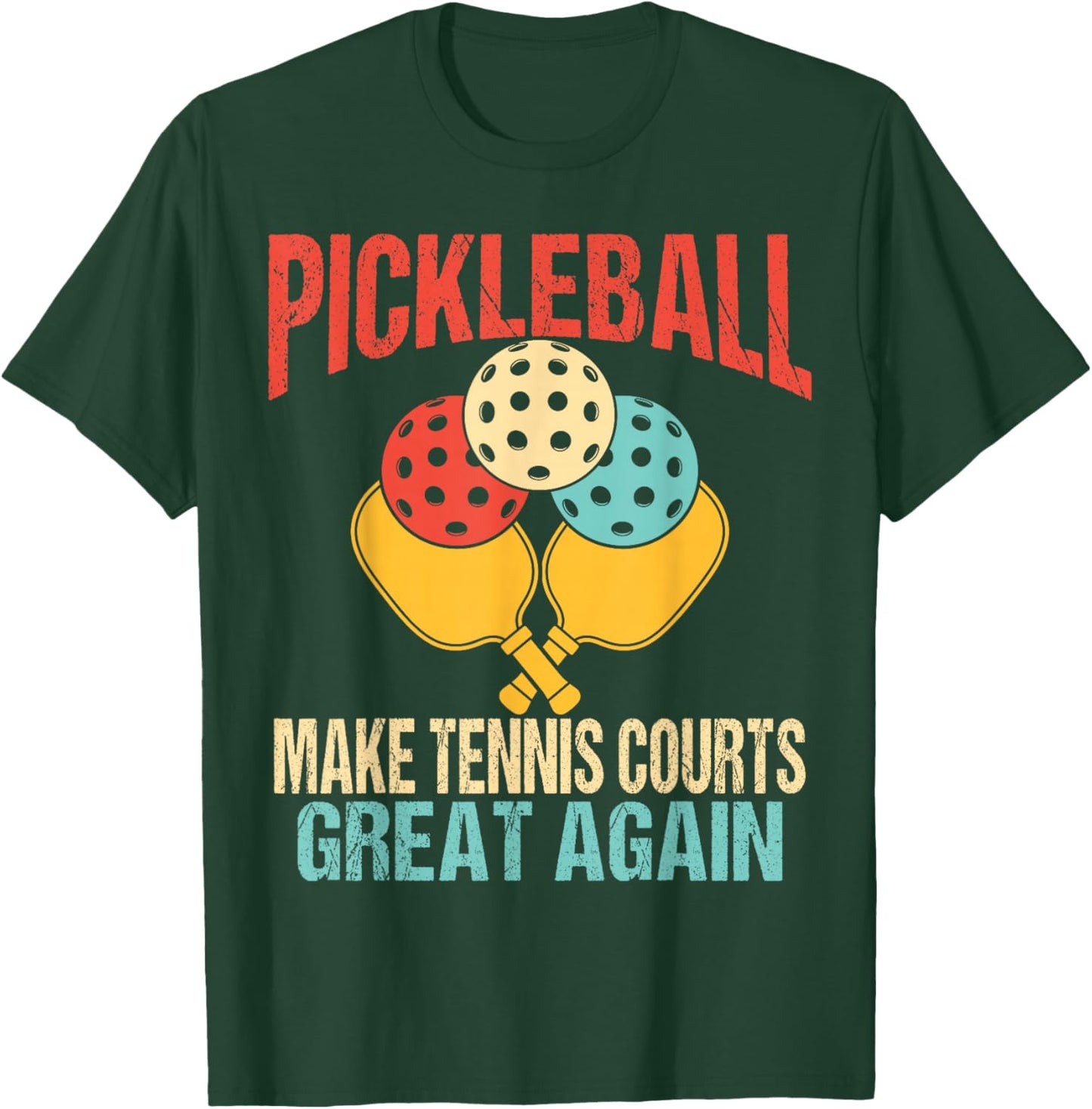 funny Pickleball desin , women, dad, mom. Pickleball T-Shirt - T-Shirt | Forest
