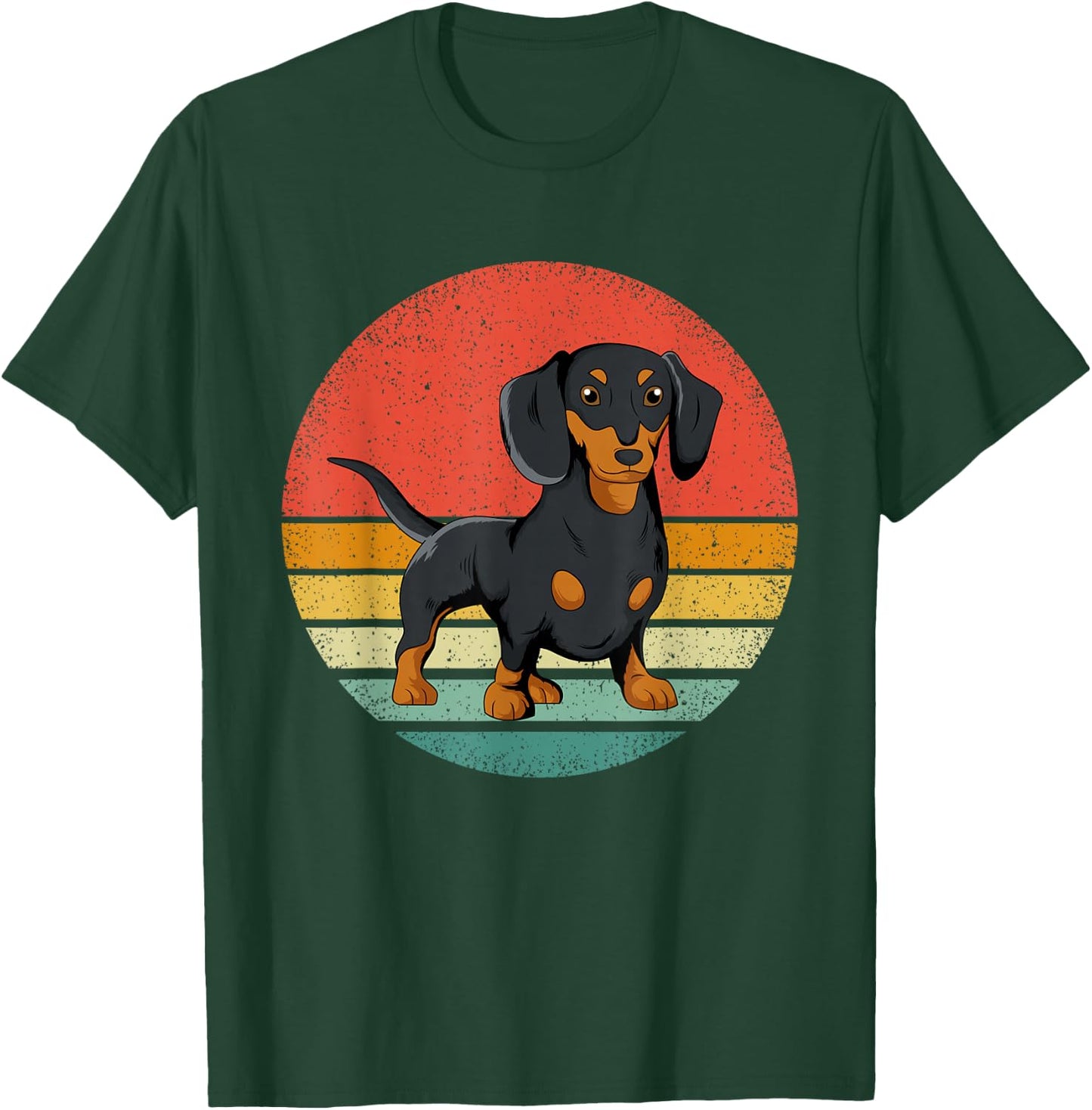 Dachshund Dog Lover Vintage Retro Weiner Dog Gift T-Shirt - T-Shirt | Forest