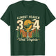 Almost Heaven 304 West Virginia Map Pride Gift T-Shirt - T-Shirt | Forest