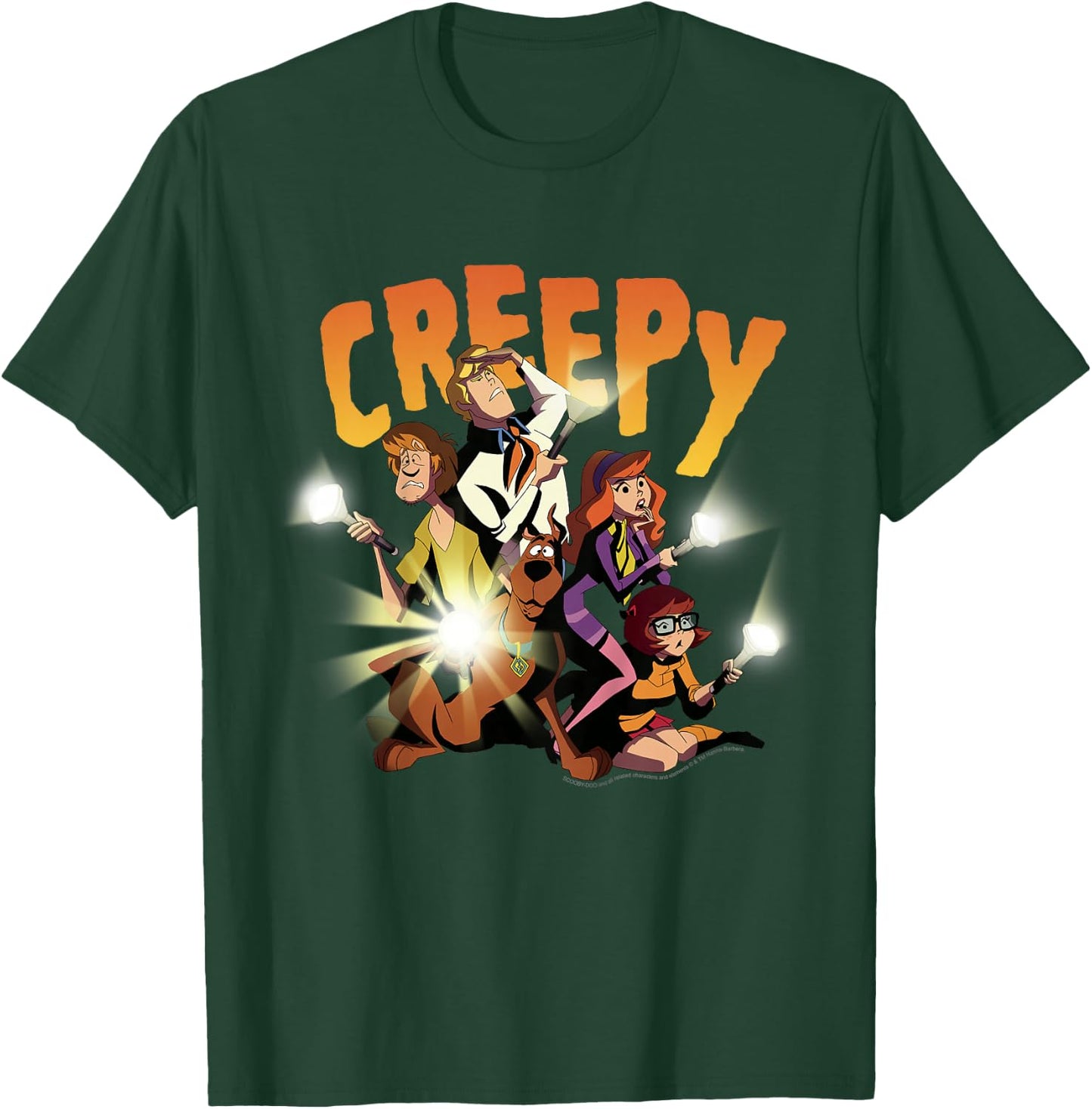 Kids Scooby-Doo Mystery Gang Group Shot Creepy T-Shirt - T-Shirt | Forest