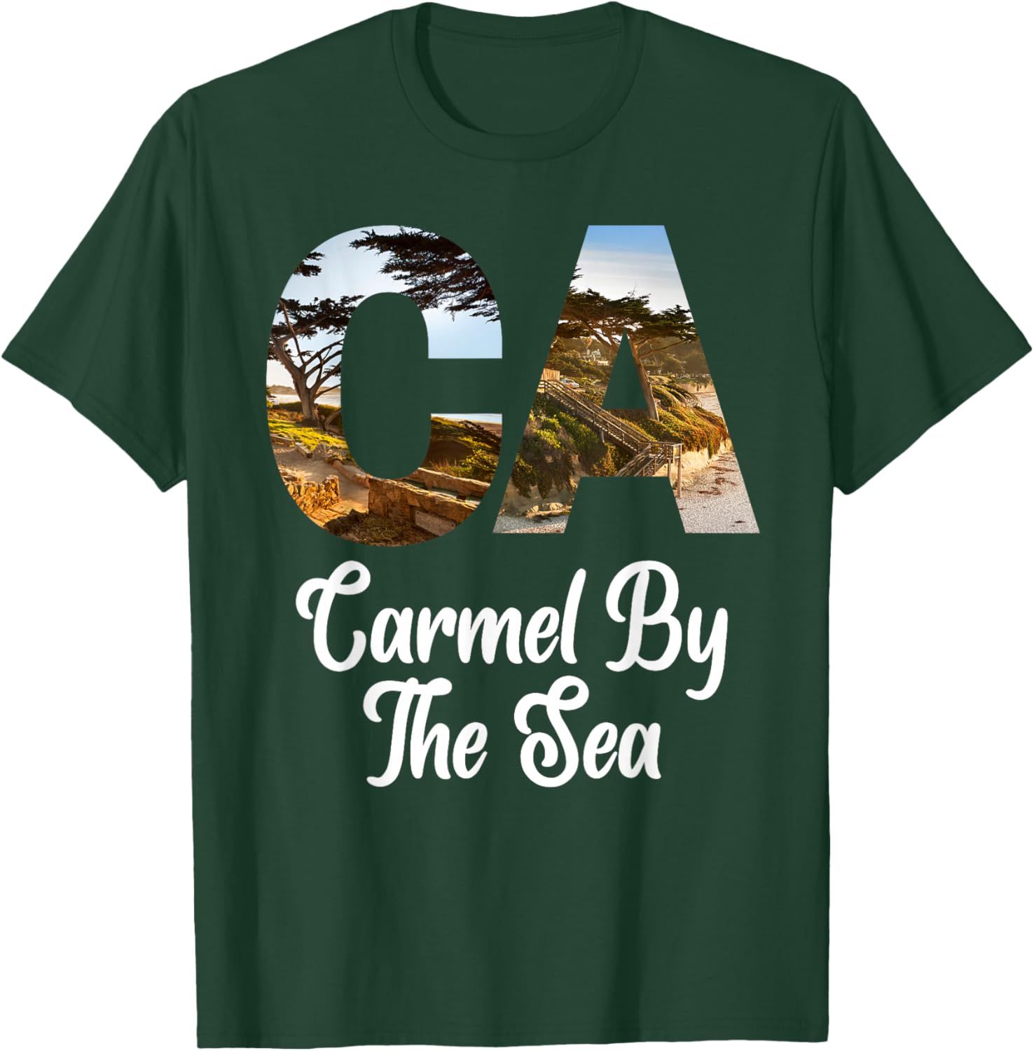 Carmel By The Sea California CA Souvenir Design T-Shirt - T-Shirt | Forest