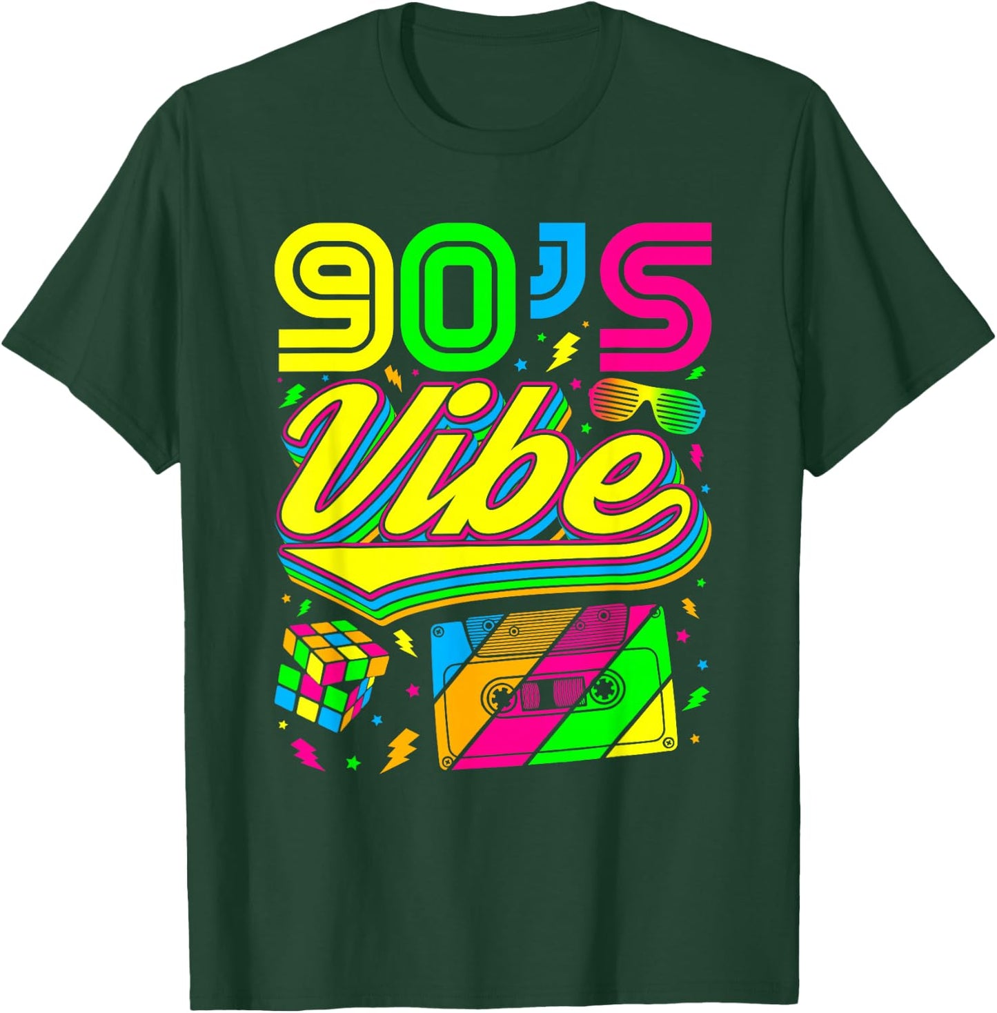 90s Vibe Nineties Retro Vintage Party Dress T-Shirt - T-Shirt | Forest