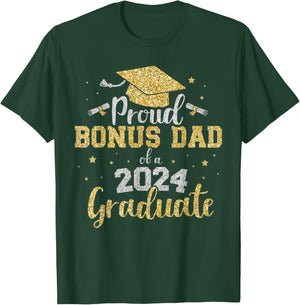 Proud bonus dad of class of 2024 graduate senior graduation T-Shirt - T-Shirt | Forest