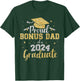 Proud bonus dad of class of 2024 graduate senior graduation T-Shirt - T-Shirt | Forest